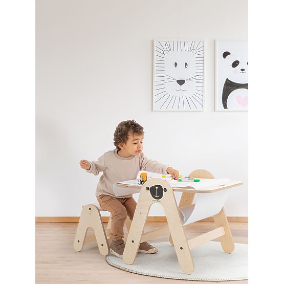 Massam Bear Table with Drawing Board