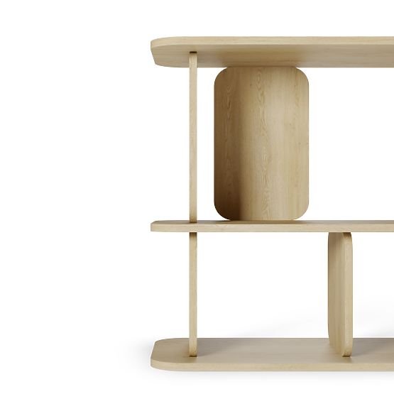 Tall Tulumo Shelf, Rounded, Cremona Torro Oak