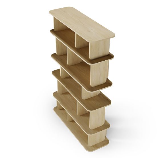 Tall Tulumo Shelf, Rounded, Cremona Torro Oak