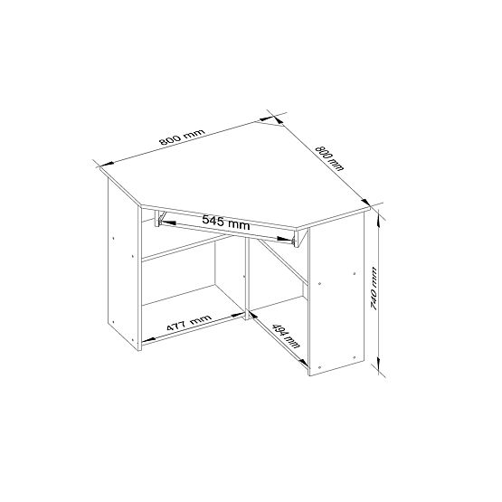TED PK WHITE DESK