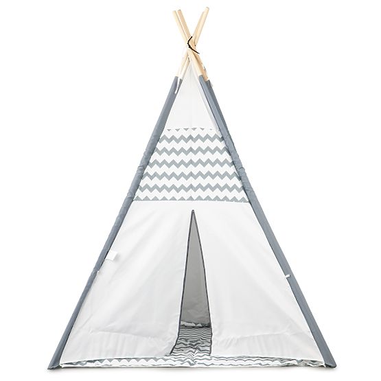 Teepee children's tent - gray-white
