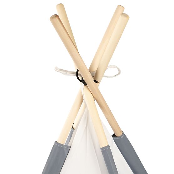 Teepee children's tent - gray-white