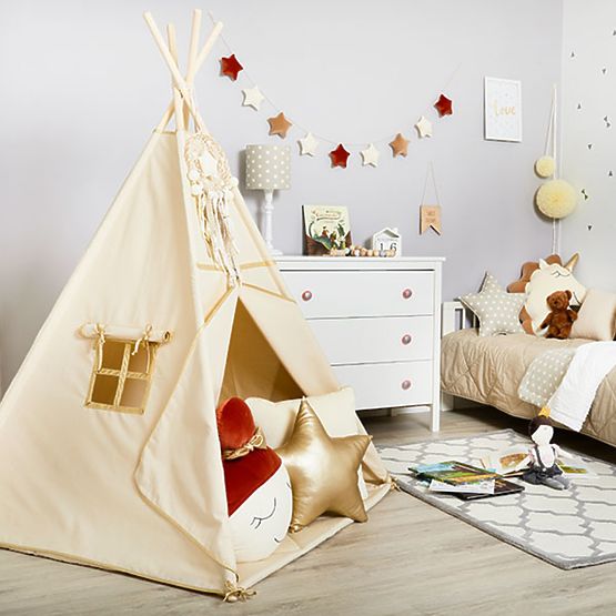 Teepee with washer Gold Ecru