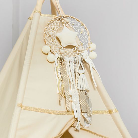 Teepee with washer Gold Ecru