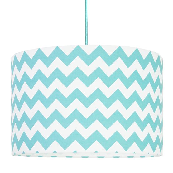 Textile hanging lamp Cik cak - turquoise