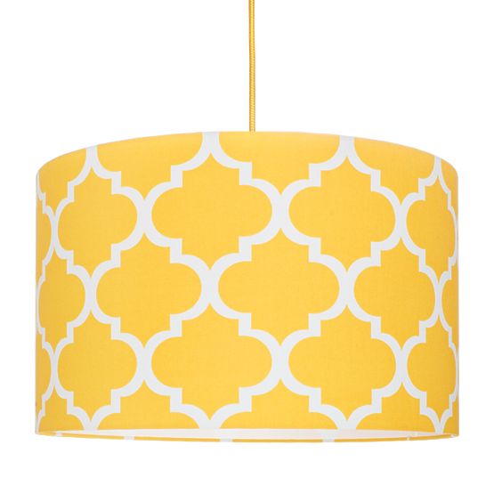 Textile hanging lamp Morocco - yellow