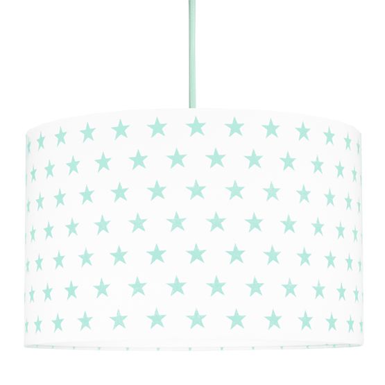 Textile hanging lamp Stars - mint