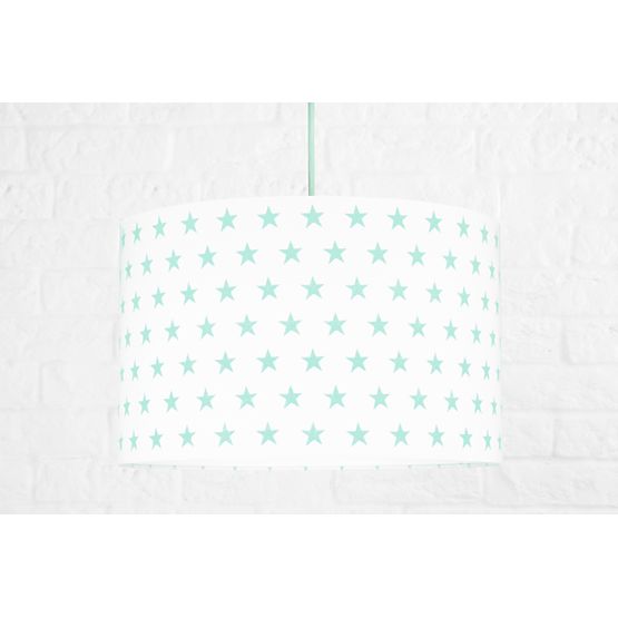 Textile hanging lamp Stars - mint