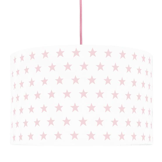 Textile hanging lamp Stars - pink