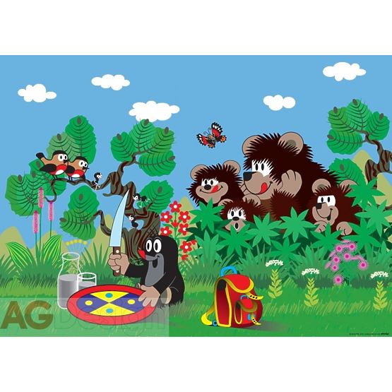 The Mole and Bears Children's Wall Mural