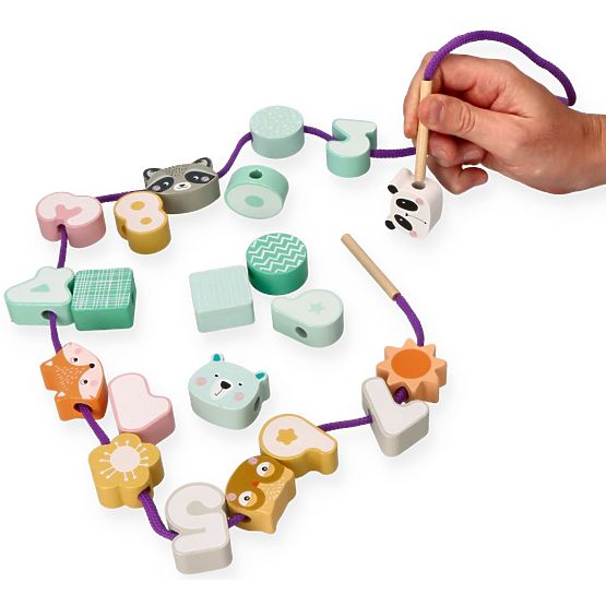 Threading Beads Pastel Animals