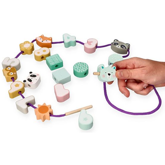 Threading Beads Pastel Animals