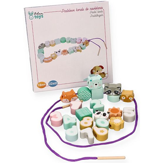 Threading Beads Pastel Animals
