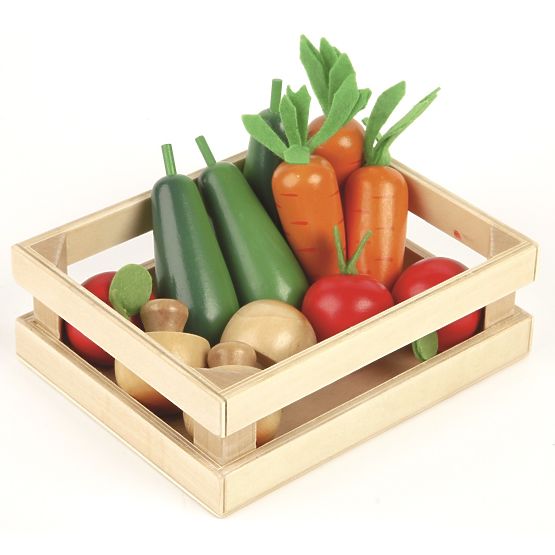 Tidlo Wooden Crate with Vegetables