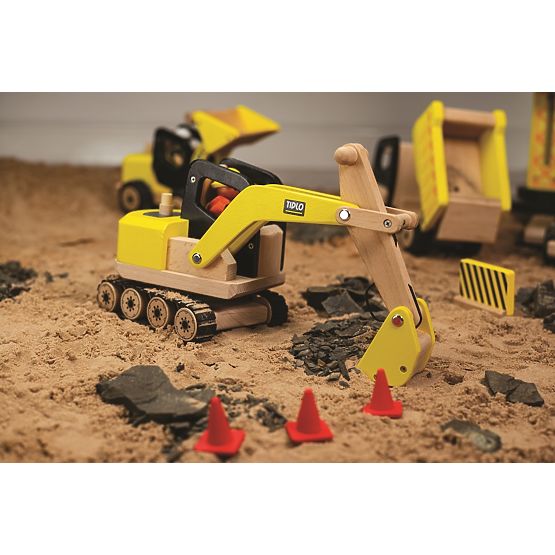 Tidlo Wooden Excavator with Bucket