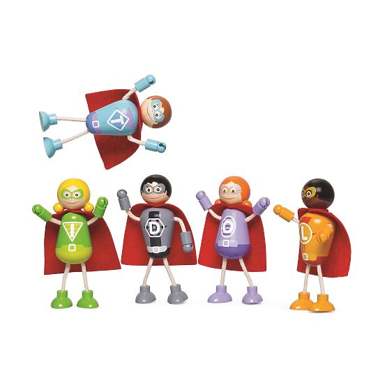 Tidlo Wooden Figures Superheroes