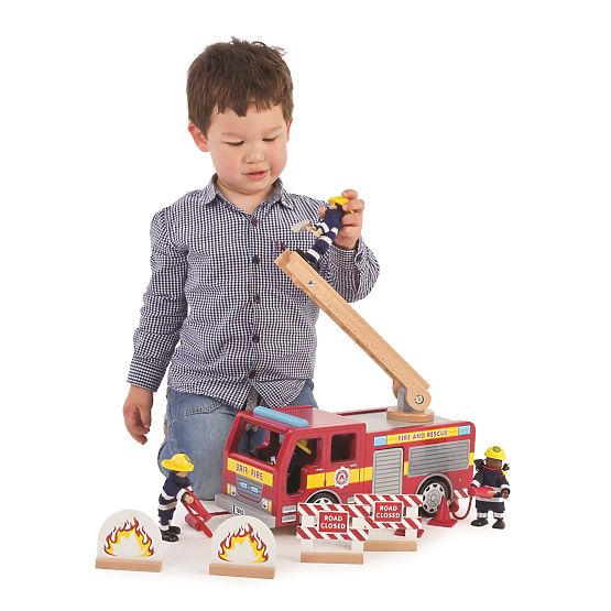 Tidlo Wooden Fire Truck