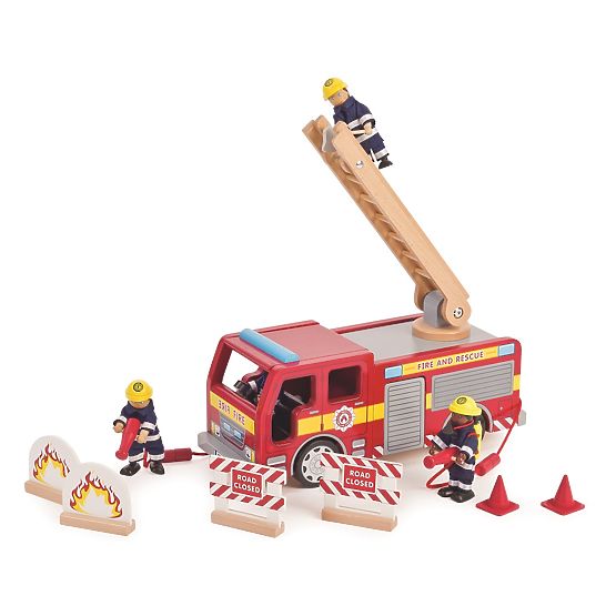 Tidlo Wooden Fire Truck