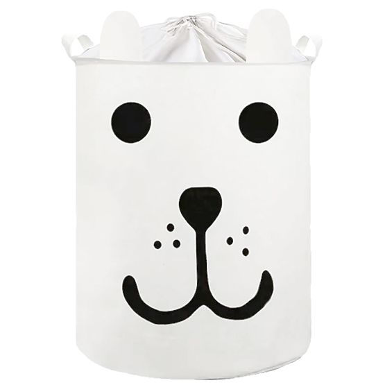 Toy Basket with Closure - Teddy Bear