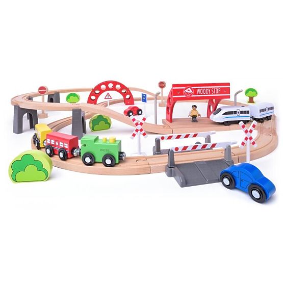 Train Set with Electric Locomotive