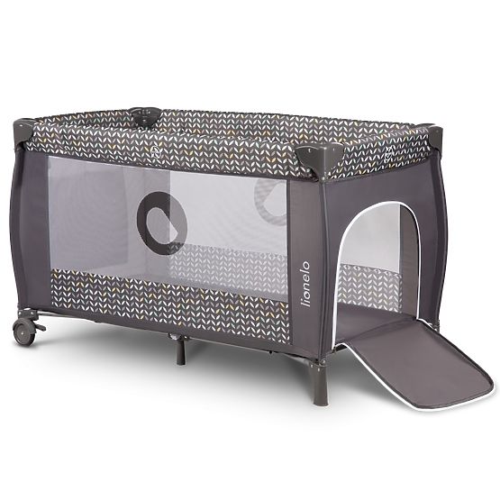 Travel cot Sven 2in1 with accessories - gray
