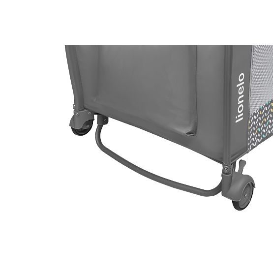 Travel cot Sven 2in1 with accessories - gray