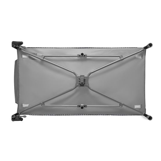 Travel cot Sven 2in1 with accessories - gray