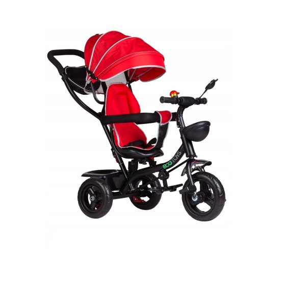 Three-wheeler Raven with guide bars a rotating seat - red