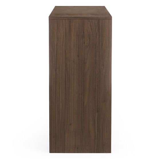 Two-Door Moku Sideboard Walnut Villa, Rounded Front Surfaces