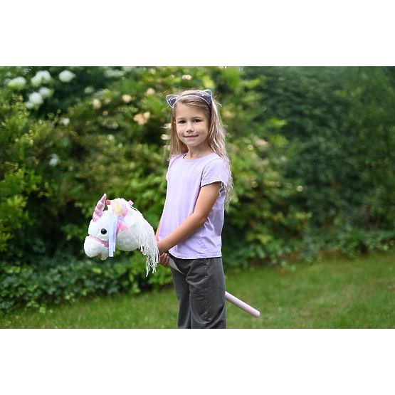 Unicorn on a Stick Bianco Hobby Horse