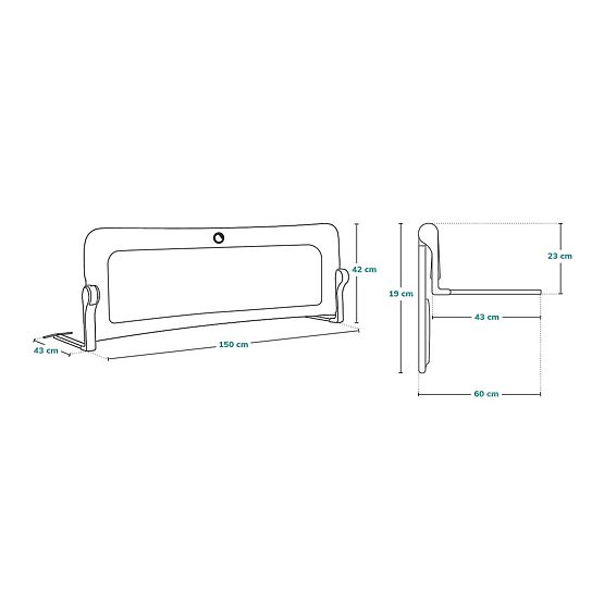 Universal bed barrier - beige