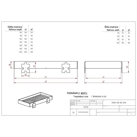 Universal Bed Puzzle - Black
