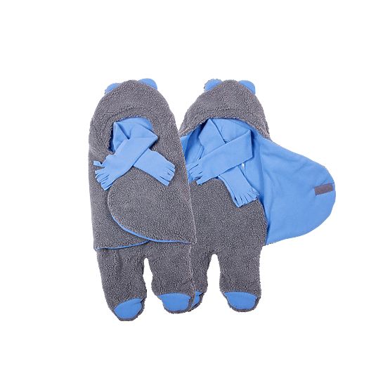 Universal wrap / sleeping bag to stroller a motorcycle seats - grey / blue I