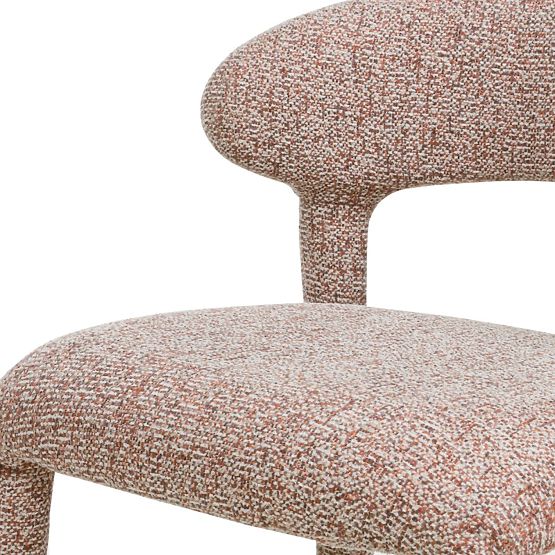 Upholstered Bar Stool Hiroki, Beige-Burgundy Mix