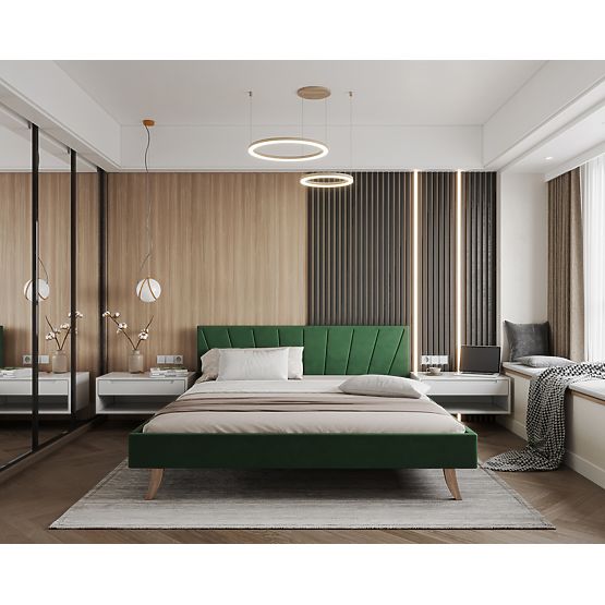 Upholstered bed HEAVEN 120 x 200 cm - Green