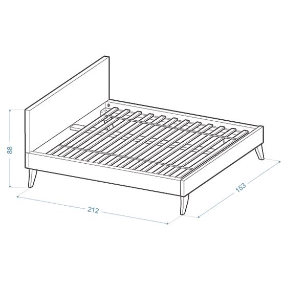 Upholstered Bed HEAVEN 140 x 200 cm - Gray
