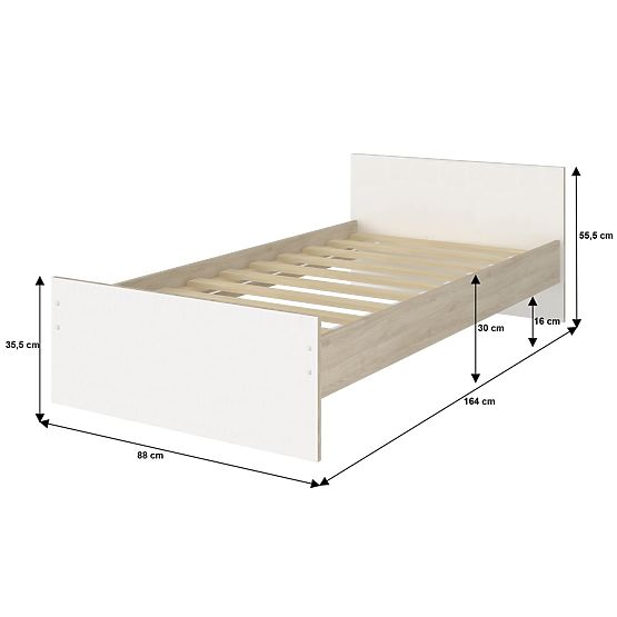 Upholstered Children's Bed MAX - Grey