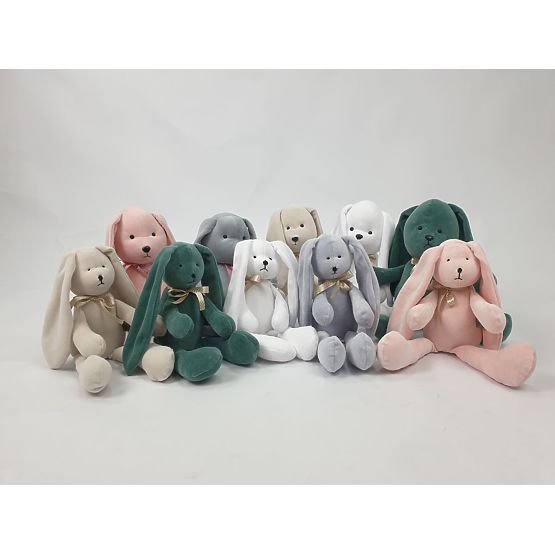 Velor toy Rabbit 35 cm - green