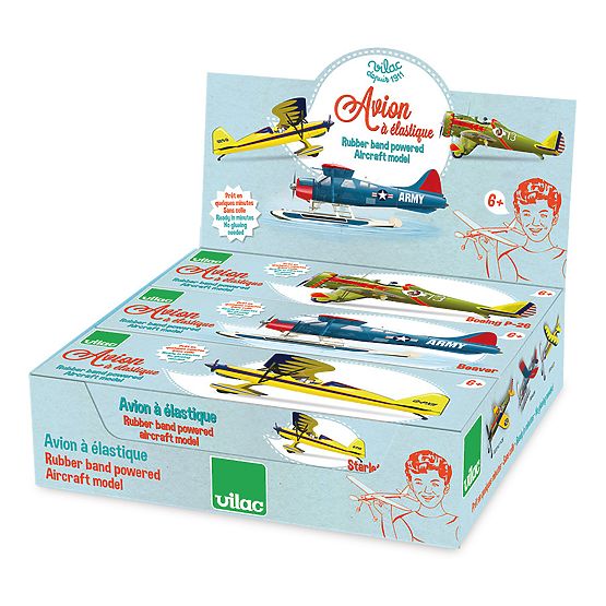 Vilac Construction Set Airplane with Wind-Up Propeller 1 pc