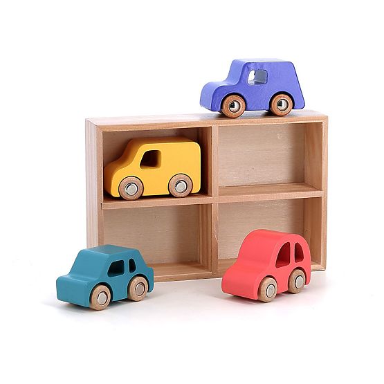 Vilac Set of 4 Wooden Cars City Vilacity