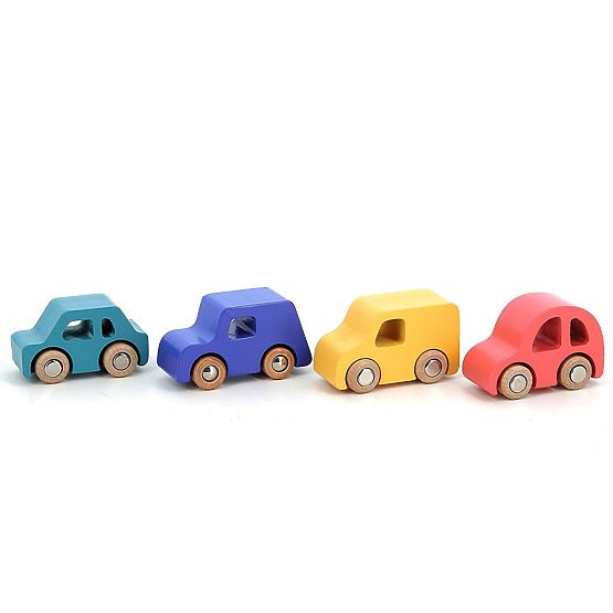 Vilac Set of 4 Wooden Cars City Vilacity