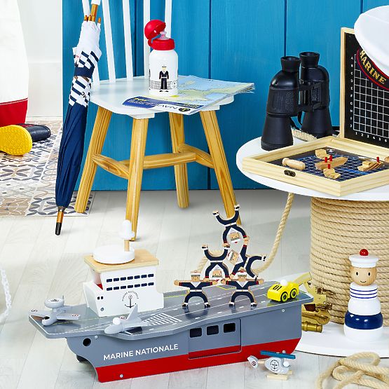 Vilac Wooden Aircraft Carrier with Accessories