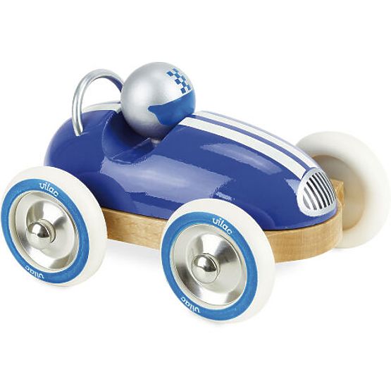 Vilac Wooden Car Roadster Vintage Blue