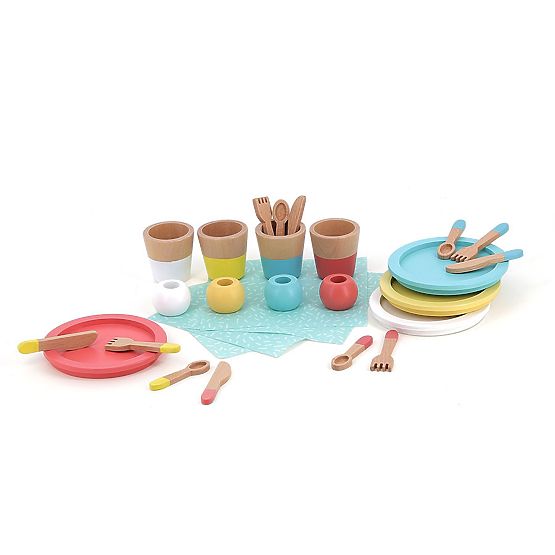 Vilac Wooden Dining Set 28 Pieces