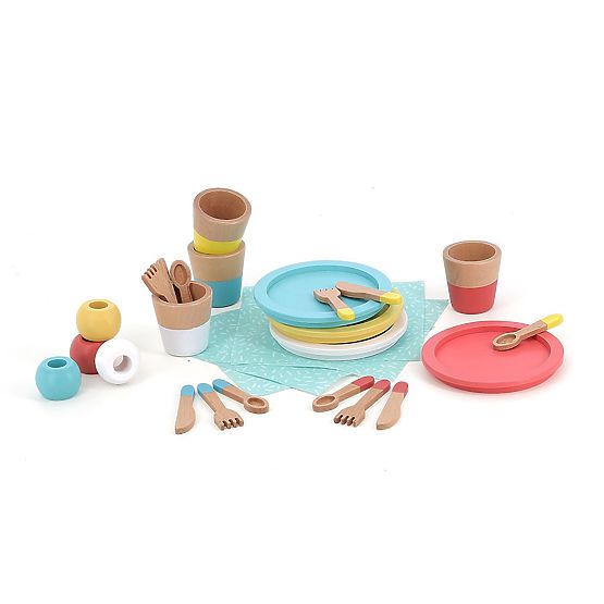 Vilac Wooden Dining Set 28 Pieces