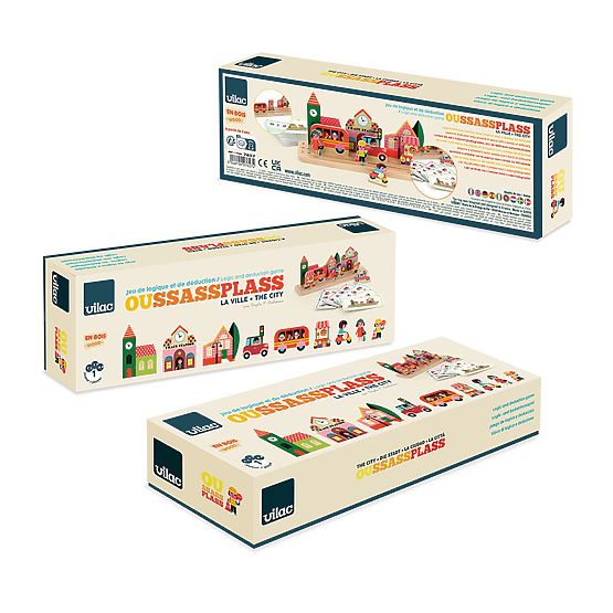 Vilac Wooden Logic Game Build It Right! City