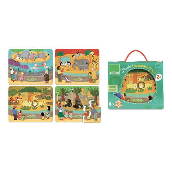 Vilac Wooden puzzle Zoo