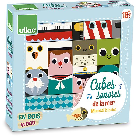 Vilac Wooden Sound Blocks Sea