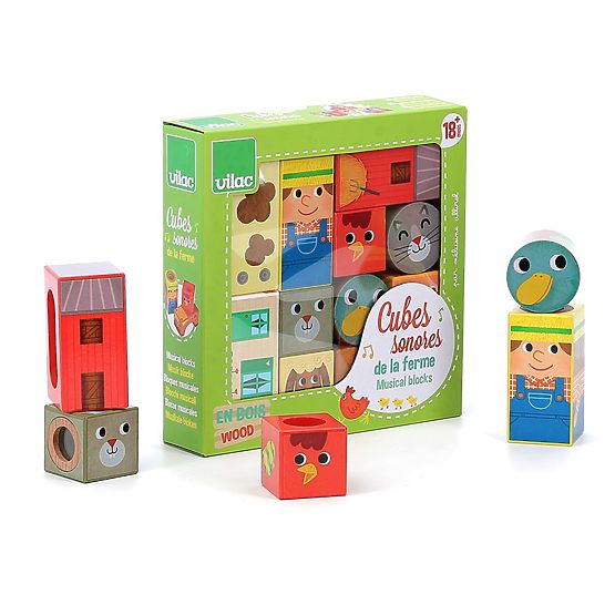 Vilac Wooden Sound Blocks Farm
