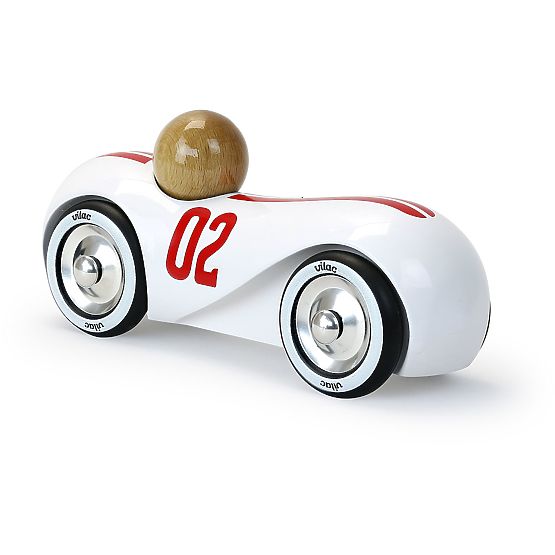 Vilac Wooden Streamline Vintage Car White
